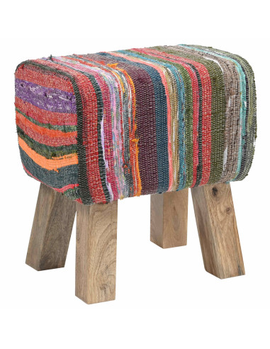 panchina 40 x 30 x 45 cm Pelle Vera Multicolore