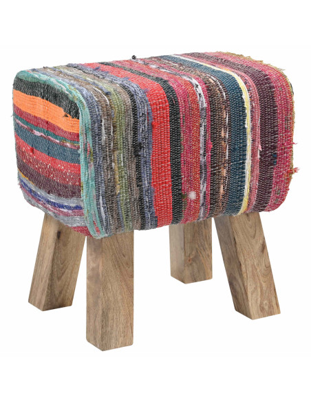 panchina 40 x 30 x 45 cm Pelle Vera Multicolore