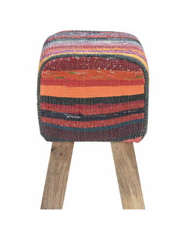 panchina 40 x 30 x 45 cm Pelle Vera Multicolore