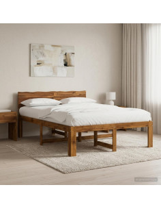 Letto matrimoniale con testiera ROSTOCK Naturale 160 x 200 cm