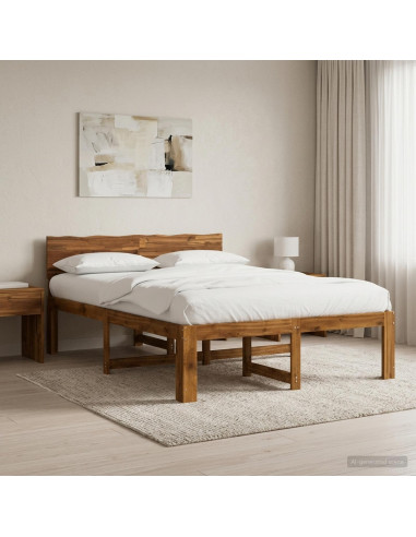 Letto matrimoniale con testiera ROSTOCK Naturale 160 x 200 cm