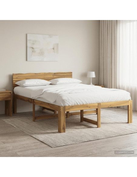 Letto matrimoniale con testiera ROSTOCK Bianco 160 x 200 cm