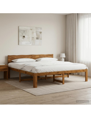 Letto matrimoniale con testiera ROSTOCK Naturale 180 x 200 cm