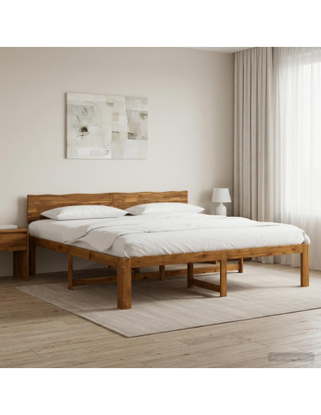 Letto matrimoniale con testiera ROSTOCK Naturale 180 x 200 cm
