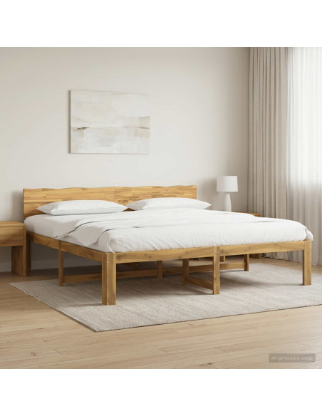 Letto matrimoniale con testiera ROSTOCK Bianco 180 x 200 cm