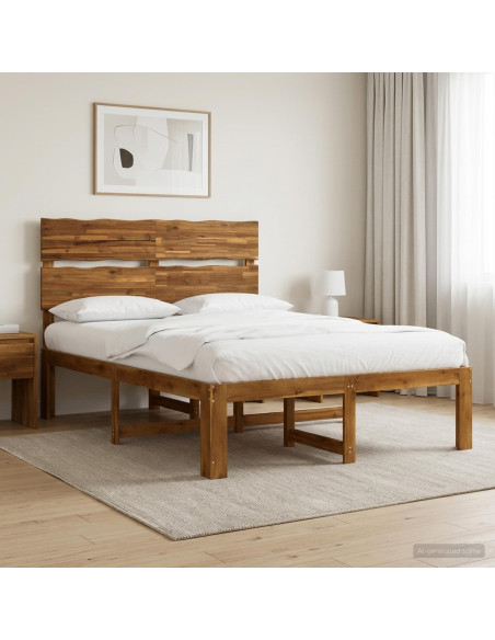 Letto matrimoniale con testiera ROSTOCK Naturale 120 x 190 cm