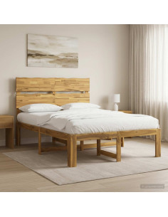 Letto matrimoniale con testiera ROSTOCK Bianco 120 x 190 cm