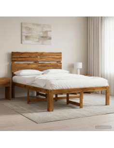 Letto matrimoniale con testiera ROSTOCK Naturale 135 x 190 cm