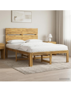 Letto matrimoniale con testiera ROSTOCK Bianco 135 x 190 cm