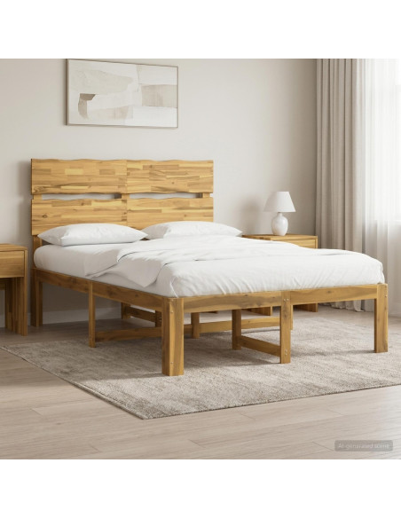 Letto matrimoniale con testiera ROSTOCK Bianco 135 x 190 cm