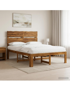 Letto matrimoniale con testiera ROSTOCK Naturale 140 x 190 cm