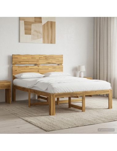 Letto matrimoniale con testiera ROSTOCK Bianco 140 x 190 cm