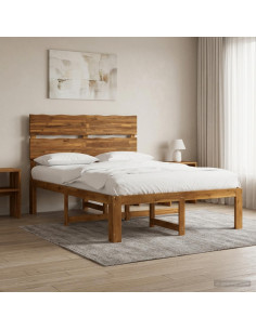 Letto matrimoniale con testiera ROSTOCK Naturale 120 x 200 cm