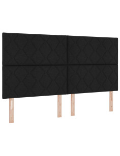 Testiera LED Nero 180 cm Tessuto 2