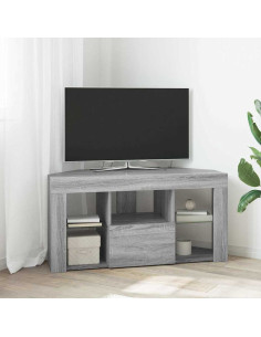 Mobile TV LED Angolare 100 x 40 x 50 cm Grigio Sonoma