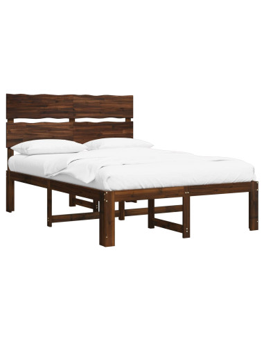 Letto matrimoniale con testiera ROSTOCK Marrone Scuro