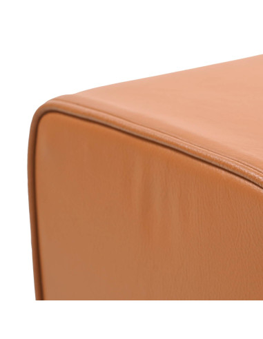 panchina 110 x 30 x 45 cm Pelle Vera Marrone