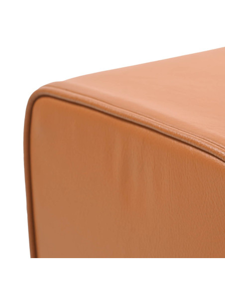 panchina 110 x 30 x 45 cm Pelle Vera Marrone
