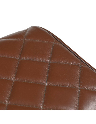 panchina 110 x 30 x 45 cm Pelle Vera Marrone diamante