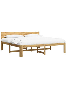 Letto matrimoniale con testiera ROSTOCK Bianco 200 x 200 cm 2