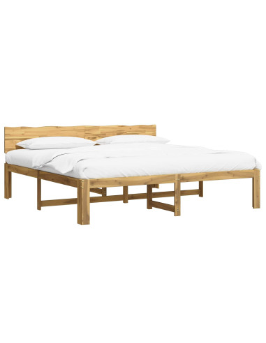 Letto matrimoniale con testiera ROSTOCK Bianco 200 x 200 cm