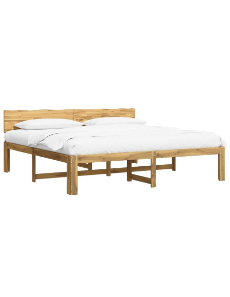 Letto matrimoniale con testiera ROSTOCK Bianco 200 x 200 cm