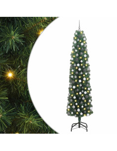 Albero di Natale artificiale con 300 LED Verde 210 cm 2