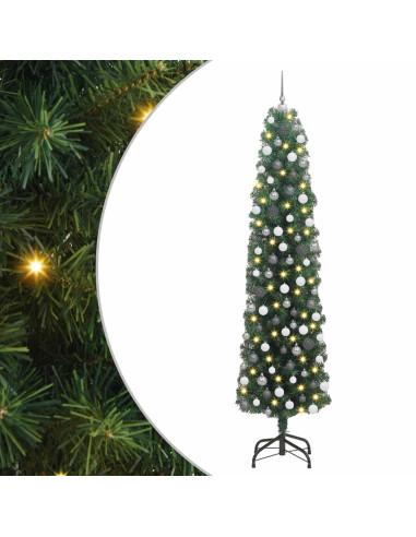 Albero di Natale artificiale con 300 LED Verde 210 cm