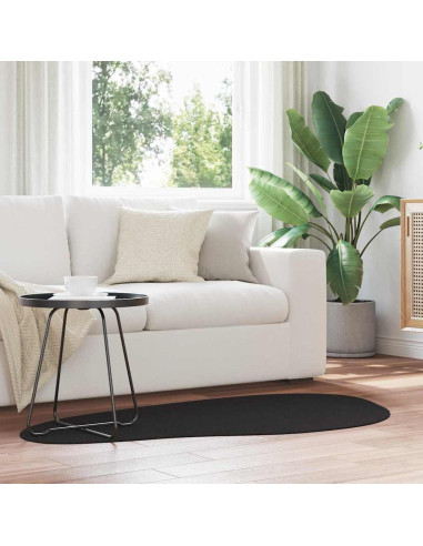 Tappeti per area HUARTE Nero 80 x 150 cm Poliestere