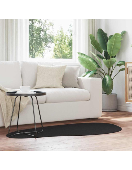 Tappeti per area HUARTE Nero 80 x 150 cm Poliestere
