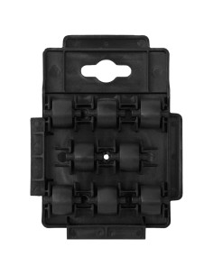 Carrelli Traslochi con 8 Ruote 12pz Neri Polipropilene 150 kg