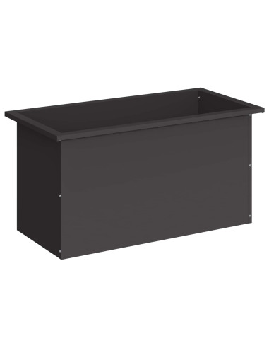 Fioriera da giardino con LED Nero 40 x 80 x 40 cm Acciaio