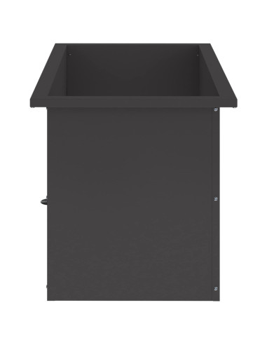 Fioriera da giardino con LED Nero 40 x 80 x 40 cm Acciaio