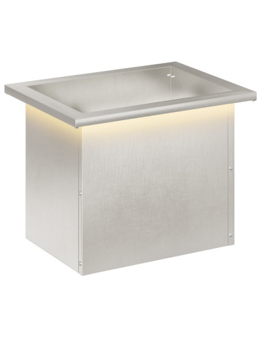 Fioriera da giardino con LED Argento 30 x 40 x 30 cm