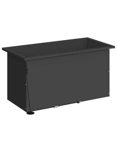 Fioriera da giardino con LED 2 pz Nero 40 x 80 x 40 cm Acciaio