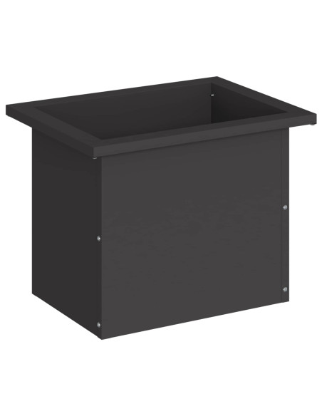 Fioriera da giardino con LED Nero 30 x 40 x 30 cm Acciaio