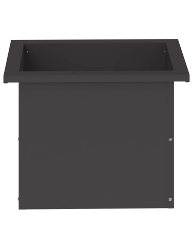 Fioriera da giardino con LED Nero 30 x 40 x 30 cm Acciaio