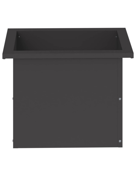 Fioriera da giardino con LED Nero 30 x 40 x 30 cm Acciaio