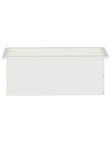 Fioriera da giardino con LED Bianco 30 x 80 x 30 cm Acciaio