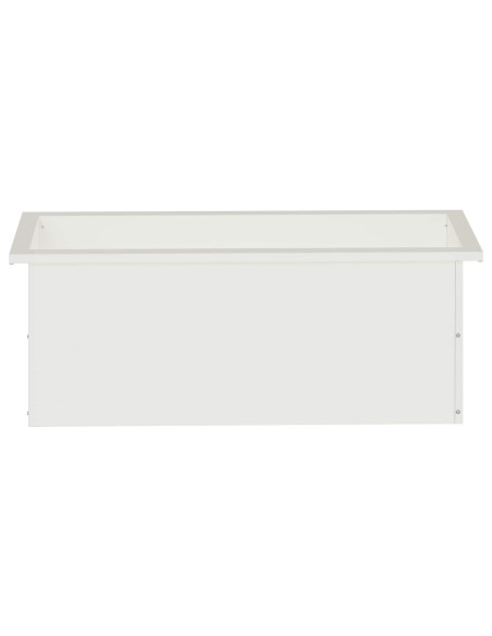 Fioriera da giardino con LED Bianco 30 x 80 x 30 cm Acciaio