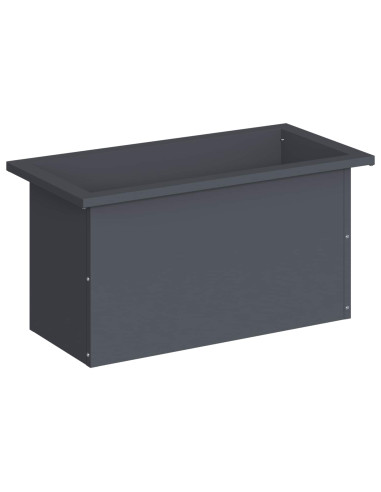 Fioriera da giardino con LED Antracite 30 x 60 x 30 cm Acciaio