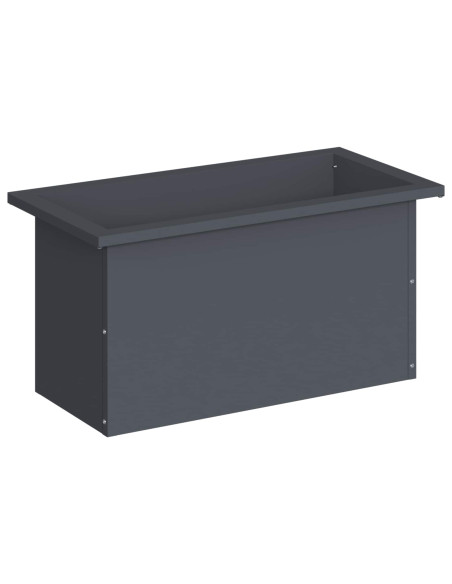 Fioriera da giardino con LED Antracite 30 x 60 x 30 cm Acciaio