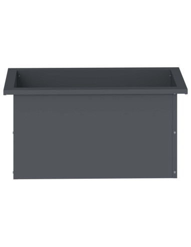 Fioriera da giardino con LED Antracite 30 x 60 x 30 cm Acciaio