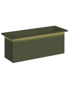 Fioriera da giardino con LED Verde Oliva 30 x 80 x 30 cm 2
