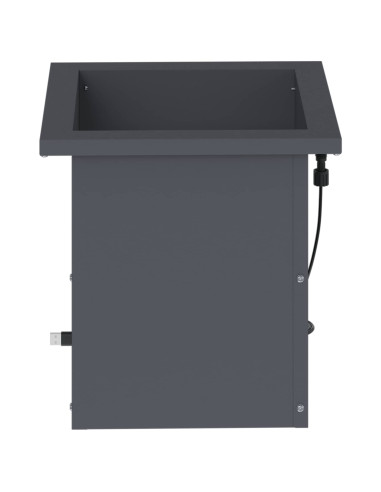 Fioriera da giardino con LED Antracite 30 x 30 x 30 cm Acciaio