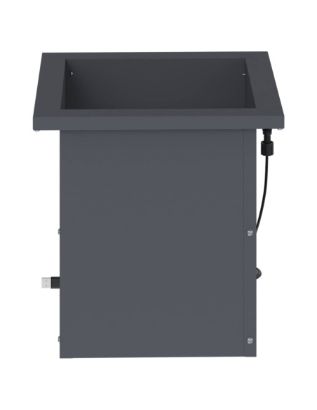 Fioriera da giardino con LED Antracite 30 x 30 x 30 cm Acciaio