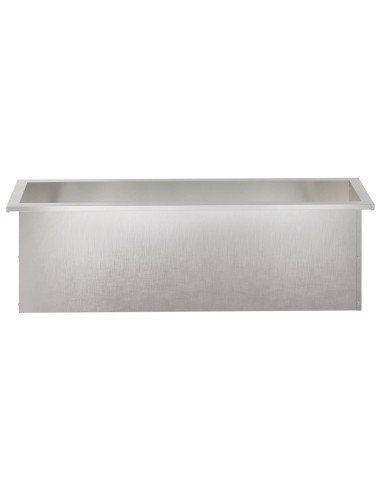 Fioriera da giardino con LED 2 pz Argento 30 x 100 x 30 cm