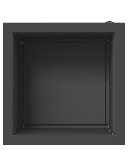 Fioriera da giardino con LED 2 pz Nero 40 x 40 x 40 cm Acciaio