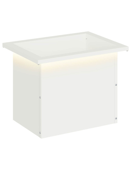 Fioriera da giardino con LED Bianco 30 x 40 x 30 cm Acciaio
