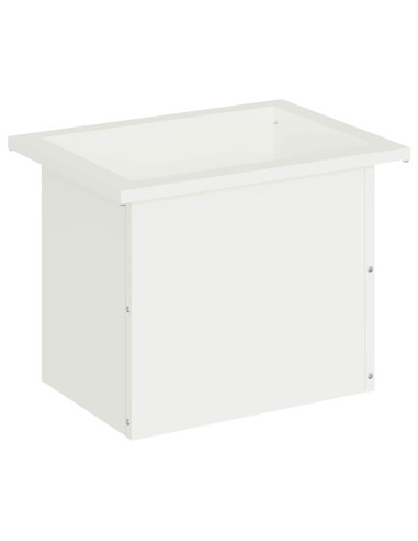 Fioriera da giardino con LED Bianco 30 x 40 x 30 cm Acciaio
